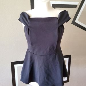 Black retro black blouse